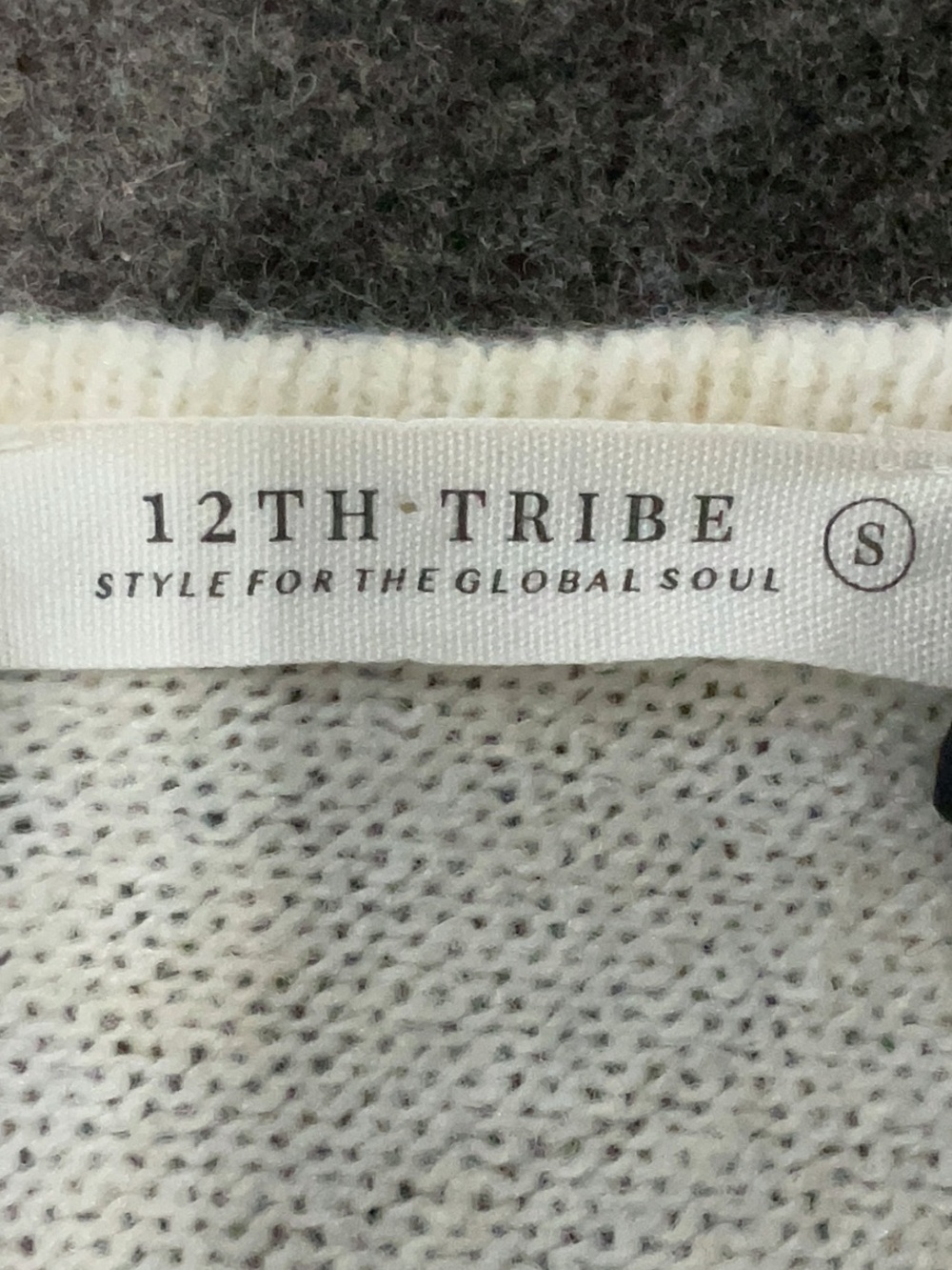 12th Tribe Margot Cream Asymmetrical Sweater - Size S - Picture 13 of 16